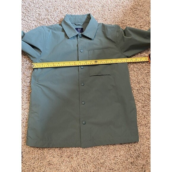 GAP Teen Windbreaker Size XL Full Zip Up Jacket Long Sleeves Green Quick Dry - Picture 5 of 9